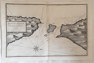 PLAN DU PASSAGE ENTRE L'ISLE AZINARA ET LE CAP AZINARA DE SARDAIGNE,