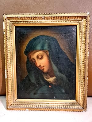 Madonna: Ölgemälde auf Leinwand, unsigniert und undatiert - wohl um 1700, alt gerahmt.