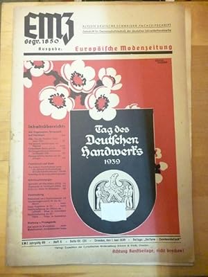EMZ Europäische Modenzeitung Juni 1939 Heft 6 Älteste Deutsche Schneider Fachzeitschrift