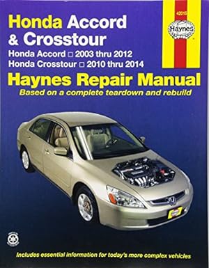 Seller image for Honda Accord 2003-2007 Repair Manual (Haynes Repair Manual) for sale by Pieuler Store