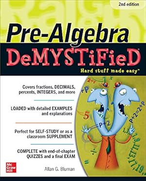 Seller image for Pre-Algebra DeMYSTiFieD, Second Edition for sale by Pieuler Store