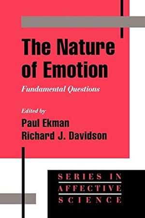 Bild des Verkufers fr The Nature of Emotion: Fundamental Questions (Series in Affective Science) zum Verkauf von Pieuler Store