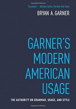 Imagen del vendedor de Garner's Modern American Usage a la venta por Pieuler Store