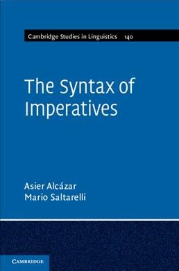 Imagen del vendedor de The Syntax Of Imperatives a la venta por GreatBookPrices