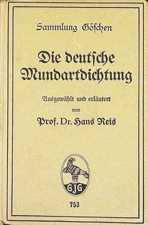 Seller image for Die deutsche Mundartdichtung. Sammlung Gschen; Bd. 753. for sale by Antiquariat Bookfarm