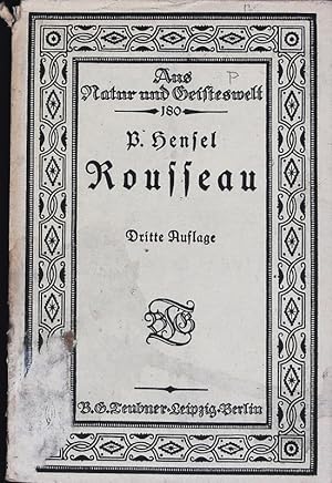 Bild des Verkufers fr Rousseau. Aus Natur und Geisteswelt; Bd. 180. zum Verkauf von Antiquariat Bookfarm