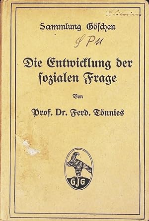 Bild des Verkufers fr Die Entwicklung der sozialen Frage. Sammlung Gschen; Bd. 353. zum Verkauf von Antiquariat Bookfarm