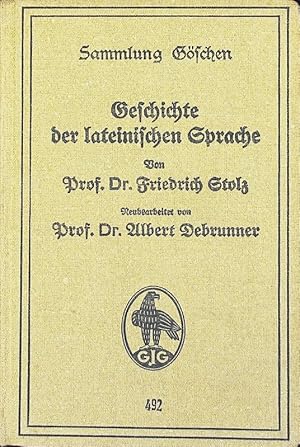 Seller image for Geschichte der lateinischen Sprache. Sammlung Gschen; Bd. 492. for sale by Antiquariat Bookfarm