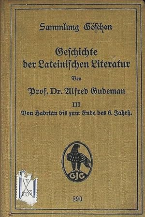 Bild des Verkufers fr Geschichte der lateinischen Literatur. Sammlung Gschen; Bd. 890. zum Verkauf von Antiquariat Bookfarm