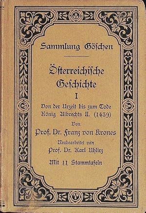 Imagen del vendedor de sterreichische Geschichte von der Urzeit bis 1526. I. Sammlung Gschen; Bd. 104. a la venta por Antiquariat Bookfarm