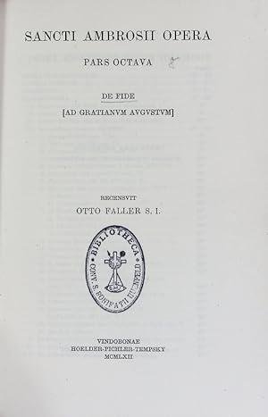 Bild des Verkufers fr Sancti Ambrosii Opera. Corpus Scriptorum Ecclesiasticorum Latinorum; Bd. 78. zum Verkauf von Antiquariat Bookfarm