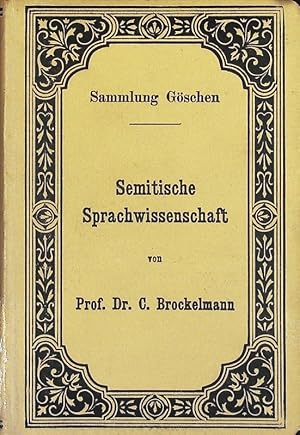 Bild des Verkufers fr Semitische Sprachwissenschaft. Sammlung Gschen; Bd. 291. zum Verkauf von Antiquariat Bookfarm