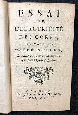 Essai sur l'Electricite des Corps,