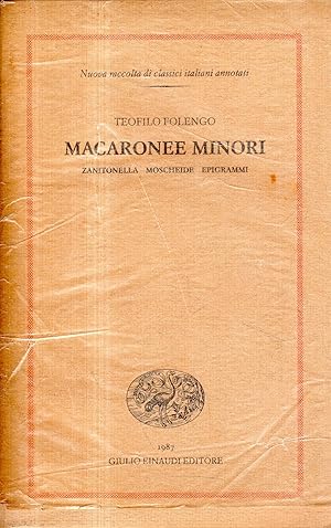 Macaronee minori. Zanitonella, Moscheide, Epigrammi