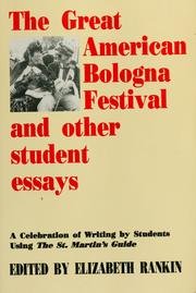 Seller image for The Great American Bologna Festival and other student essays for sale by Redux Books