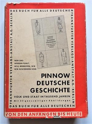 Deutsche Geschichte. Volk und Staat in tausend Jahren. - Mit dem Original-Umschlag nach dem Entwu...