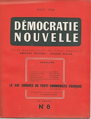 Le XIVe congrès du Parti communiste français. Démocratie Nouvelle. Revue mensuelle de politique m...