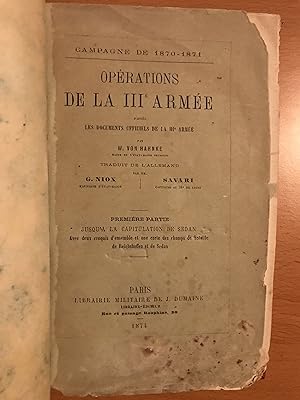 Opérations de la IIIè Armée d'après les documents officiels de la IIIè Armée - Jusqu'à la Capitul...