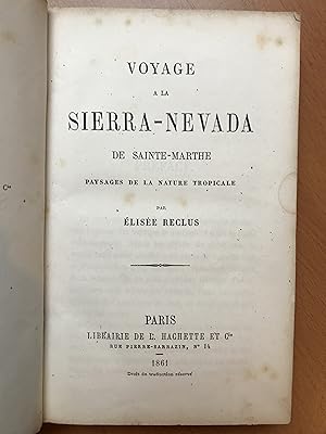 Image du vendeur pour Voyage  la Sierra-Nevada de Sainte-Marthe mis en vente par La 25e Heure