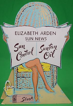 Seller image for Elizabeth Arden Sun News Sun Control/ Suntan Oil 3-D Advert Sign for sale by The Cary Collection