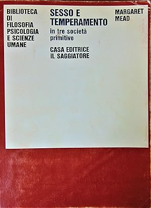 Seller image for Sesso e temperamento in tre societ primitive for sale by L'angolo del vecchietto