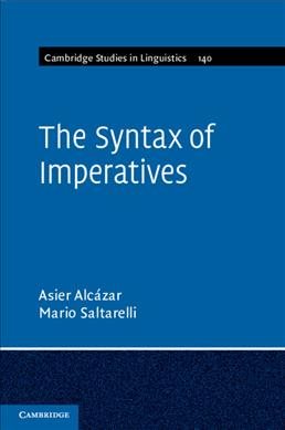 Imagen del vendedor de The Syntax Of Imperatives a la venta por GreatBookPricesUK