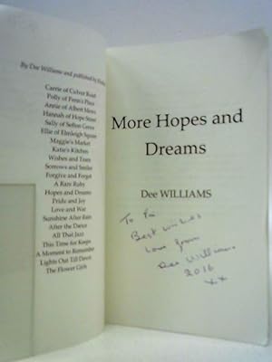 Bild des Verkufers fr More Hopes and Dreams zum Verkauf von World of Rare Books