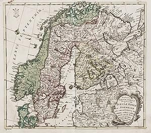 "Tabula Geographica Regnorum Sueciae, Daniae, et Norwegiae" - Scandinavia / Skandinavien / Norge ...