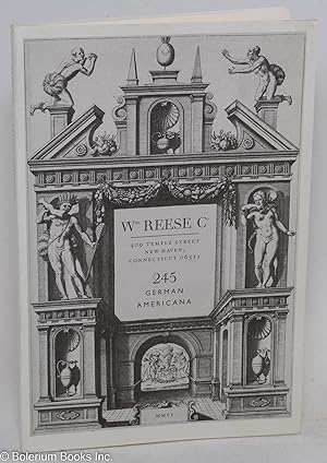 Bild des Verkufers fr German Americana; Catalogue Two Hundred Forty-Five zum Verkauf von Bolerium Books Inc.