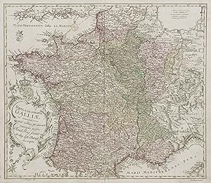 Imagen del vendedor de Tabula Geograph: Galliae" - France / Frankreich a la venta por Antiquariat Steffen Vlkel GmbH