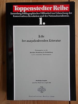 Liste der auszusondernden Literatur; Teil: [Hauptbd.]. Index der in der sowjetischen Besatzungszo...