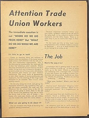 Attention Trade Union Workers