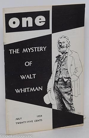 Immagine del venditore per ONE: the homosexual magazine vol. 2, #7, July 1954; the Mystery of Walt Whitman venduto da Bolerium Books Inc.