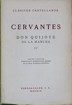 Imagen del vendedor de Don Quijote de la Mancha. Vol. IV a la venta por Librería Alonso Quijano