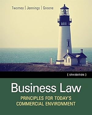 Image du vendeur pour Business Law: Principles for Today's Commercial Environment mis en vente par Pieuler Store