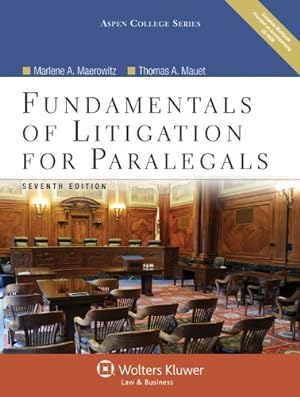 Seller image for Fundamentals of Litigation for Paralegals, Seventh Edition with CD (Aspen College Series) for sale by Pieuler Store