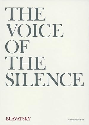 Imagen del vendedor de The Voice of the Silence (Verbatim Edition) a la venta por Pieuler Store