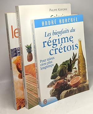 Bild des Verkufers fr Les bienfaits du rgime crtois + Le Curcuma vertus & bienfaits + Calores gloutonnes pour maigrir sans peine --- 3 livres zum Verkauf von crealivres