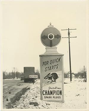Archive of 26 original mid-Atlantic roadside alert signs with advertisements, circa 1930s-1940s