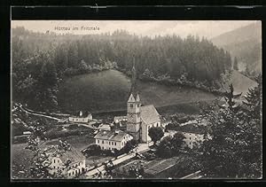 Ansichtskarte Hüttau im Fritztale, Ortspartie mit Kirche