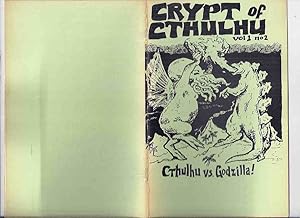 Seller image for Crypt of Cthulhu, Volume 1, # 2, Yuletide 1981: Cthulhu Vs. Godzilla (inc. The Statement of Lin Carter; Fun Guys from Yuggoth; What Was "The Corpse-Eating Cult of Leng?"; etc) for sale by Leonard Shoup