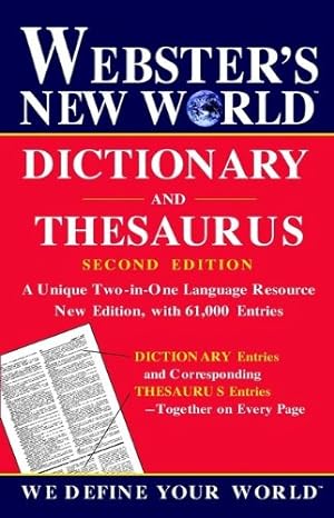 Seller image for WEBSTERS NEW WORLD DICTIONARY AND THESAURUS SECOND EDITION 2002C for sale by Pieuler Store