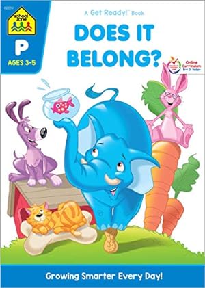 Seller image for School Zone - Does It Belong? Workbook - Ages 3 to 5, Preschool to Kindergarten, Picture Puzzles, Grouping, Comparing & Contrasting, and More (School Zone Get Ready!? Book Series) for sale by Pieuler Store