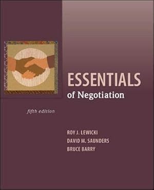 Immagine del venditore per Essentials of Negotiation venduto da Pieuler Store