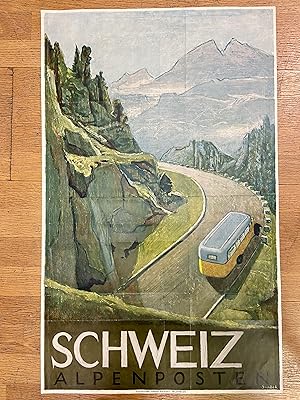 VICTOR SURBEK: SCHWEIZ Alpenposten - 61 x 100 cm POSTER