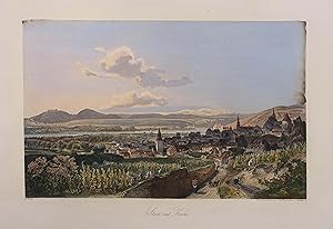 Image du vendeur pour Stein und Krems. Altkolorierter Stahlstich v. Richter nach R. Alt aus Kohl "Die Donau von ihrem Ursprung bis Pesth" Triest, Lloyd 1854, 16,5 x 26 cm mis en vente par Antiquariat Johannes Mller