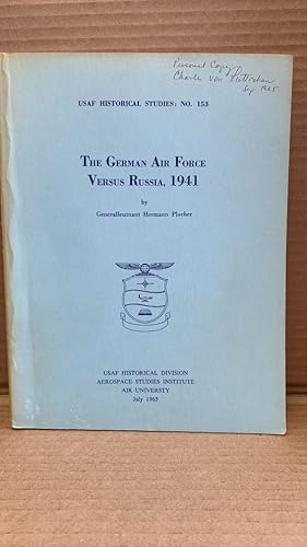 Image du vendeur pour The German Air Force Versus Russia, 1941 mis en vente par Second Story Books, ABAA