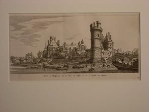 Nevers. `Veues et Perspective de la Tour de Nesle et de Hostel de Nevers`. Bl. 10 d. Folge `Div. ...