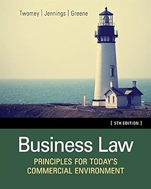Image du vendeur pour Business Law: Principles for Today's Commercial Environment mis en vente par Pieuler Store