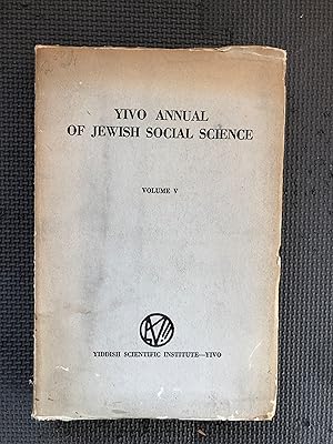 Seller image for YIVO Annual of Jewish Social Science for sale by Cragsmoor Books